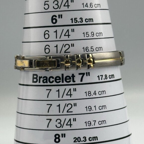 3/$30 Anne Klein Watch Women Silver Gold Matte Finish Rectangle Dial  7" - Picture 13 of 15